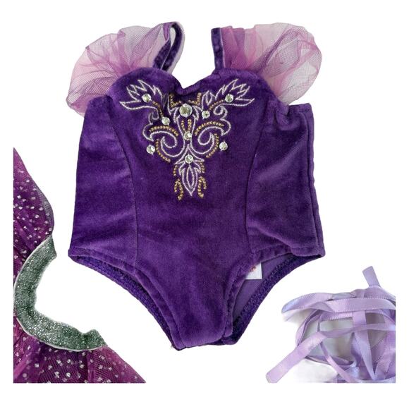 American Girl Leotard Tutu Ballet Slipper Shoes Sugar Plum Fairy Outfit Set New - Picture 5 of 8